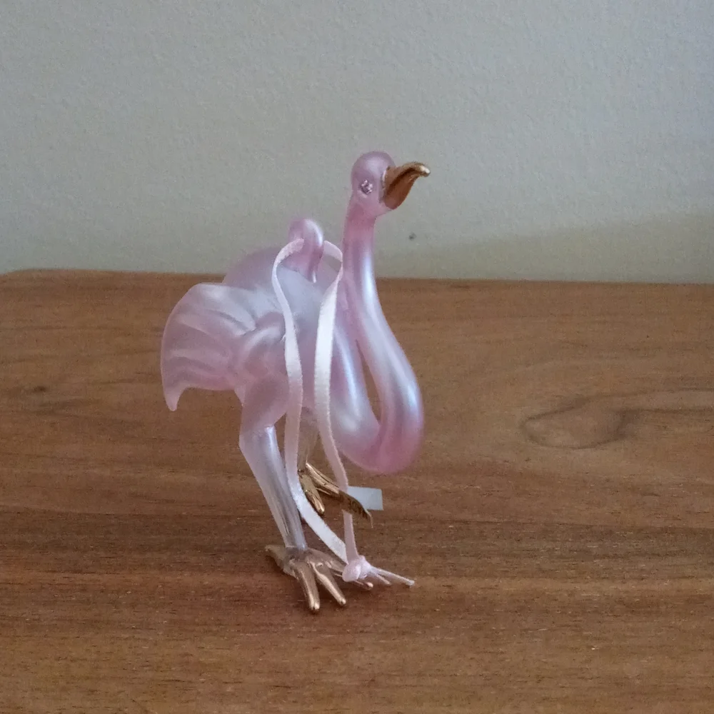 Pink flamingo ornament
